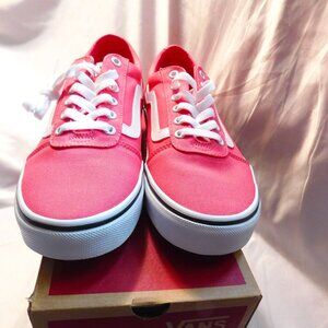 Vans Ward Honeysuckle  Pink Women's Low Top Skate Sneaker Shoes Size 10 NEW